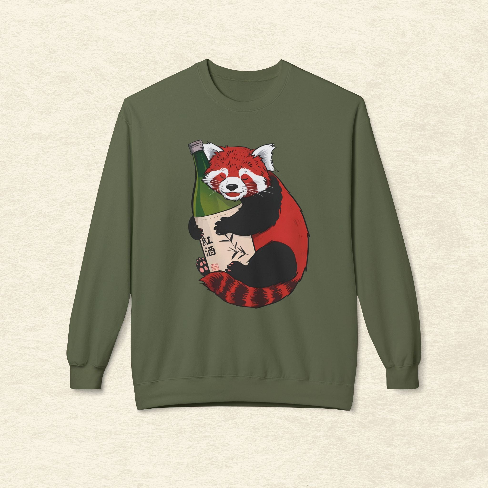 Sake Loving Red Panda Sweatshirt