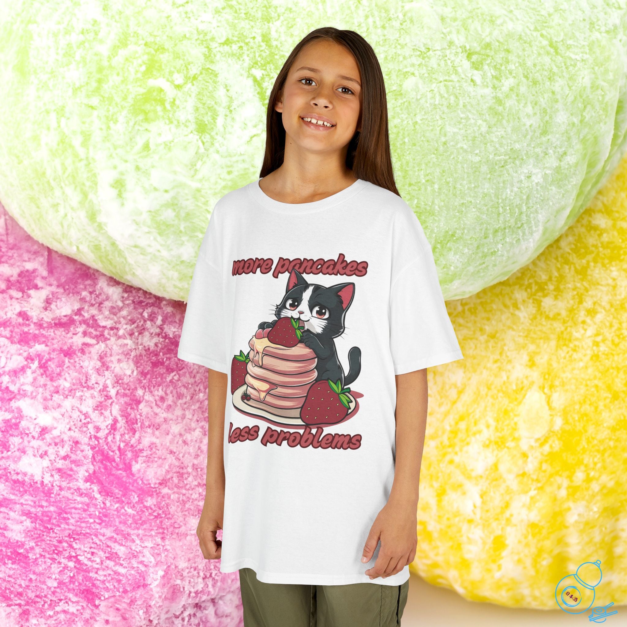 Pancakes Cat Kids T-Shirt