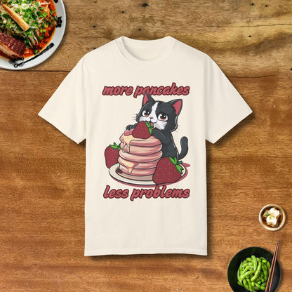 Premium Strawberry Pancakes Cat T-Shirt