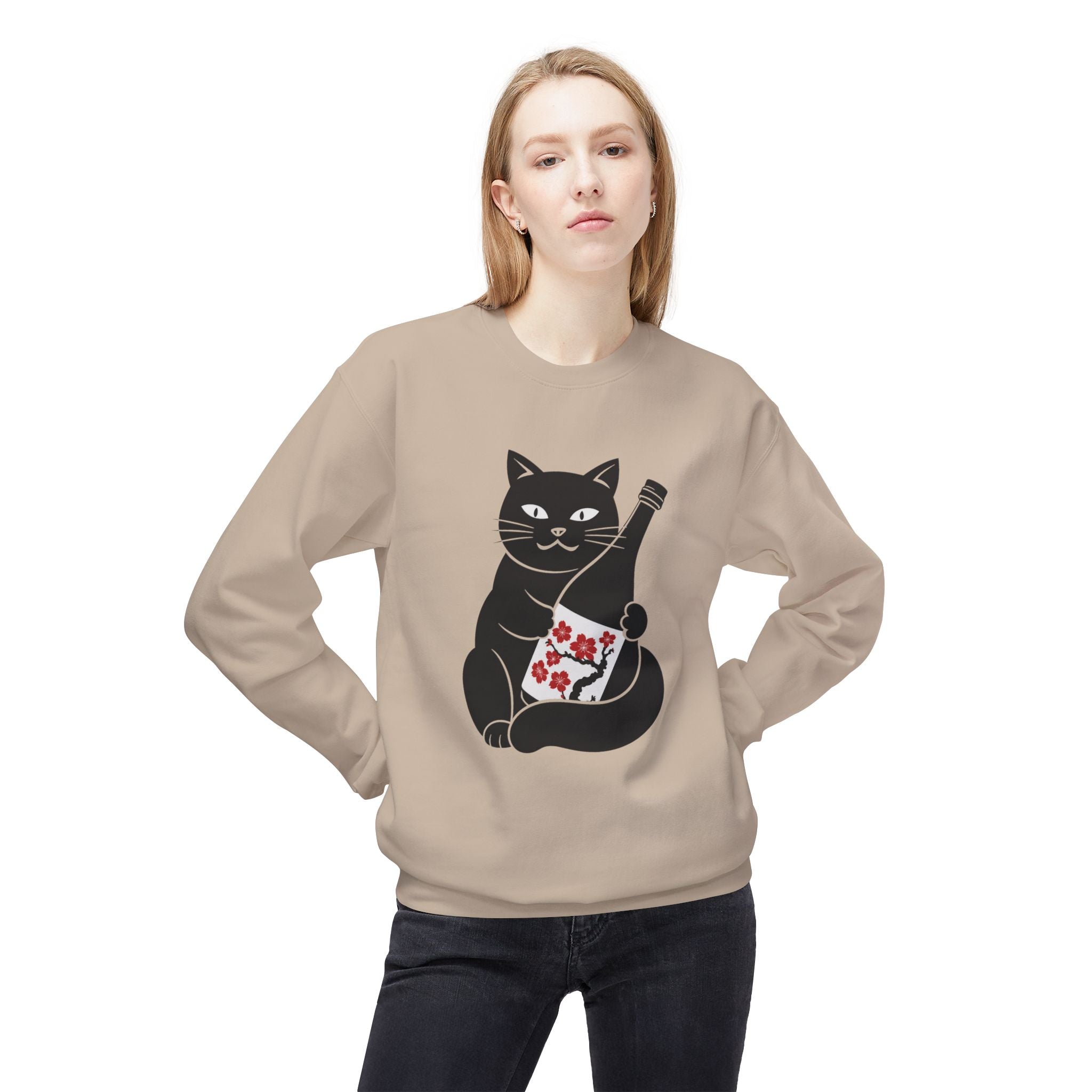 Sakura Sake Cat Sweatshirt